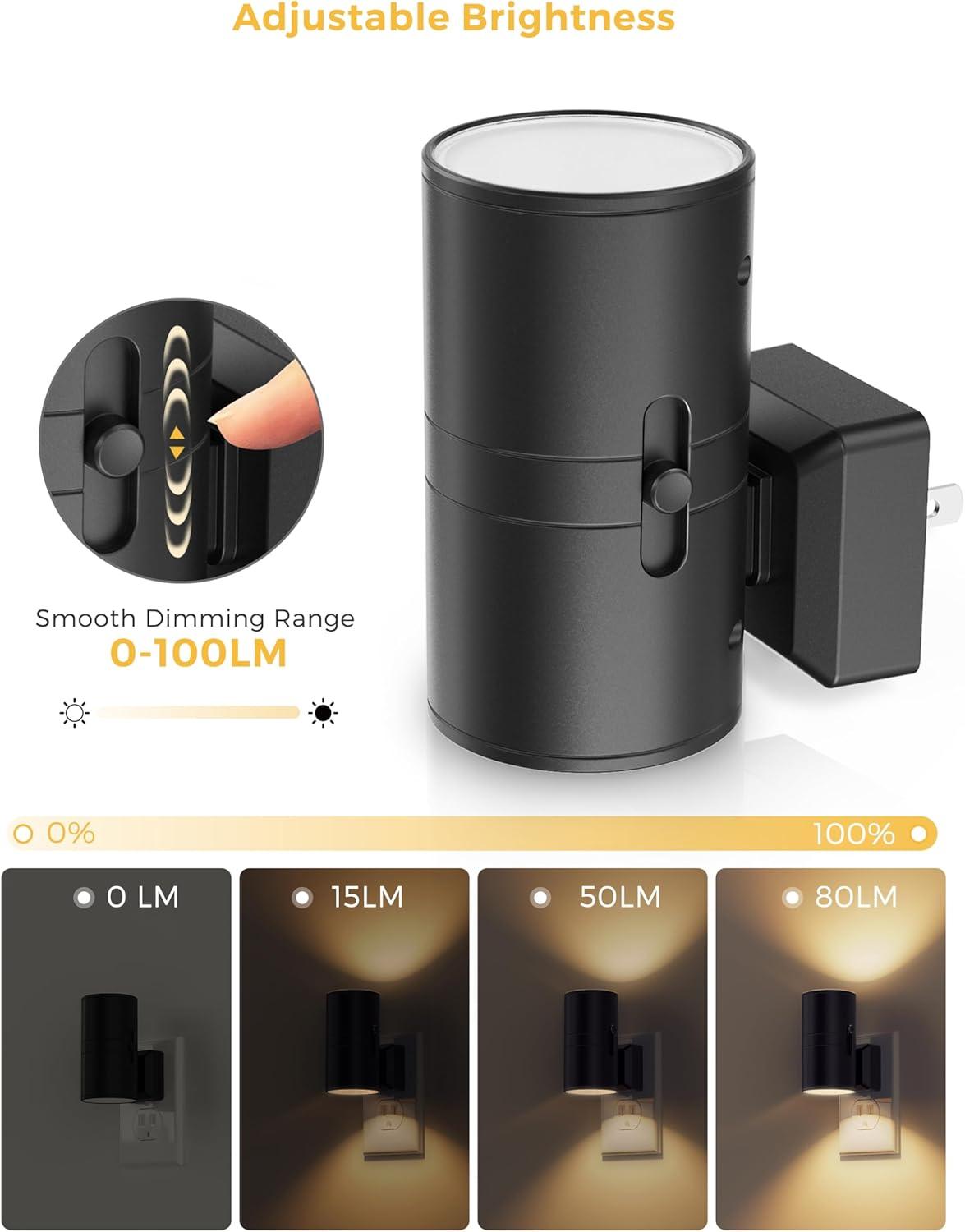 imageL LOHAS LED 2Pack Motion Sensor Night Light  2Pack Light Sensor Night Light 3000K Modern Night Lights Plug into Wall