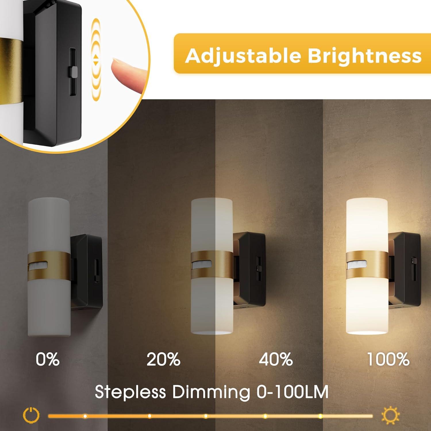 imageL LOHAS LED 3PACK Motion Sensor Night LightBrightness Adjustable 3000K Soft White
