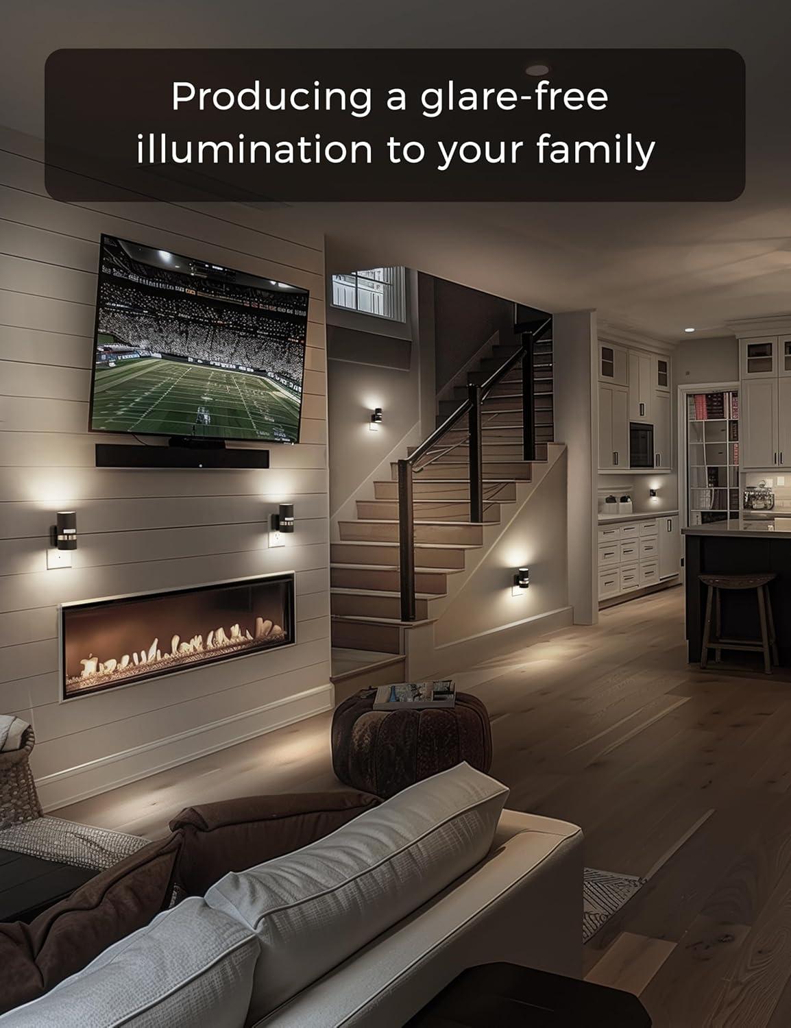 imageL LOHAS LED Motion Sensor Night Light Plug in Night Lights Plug into Wall with Adjustable Brightness 5000K Daylight White 1W EnergySaving Nightlight for Bathroom Bedroom Kitchen Hallway 2 Pack5000K Daylight White