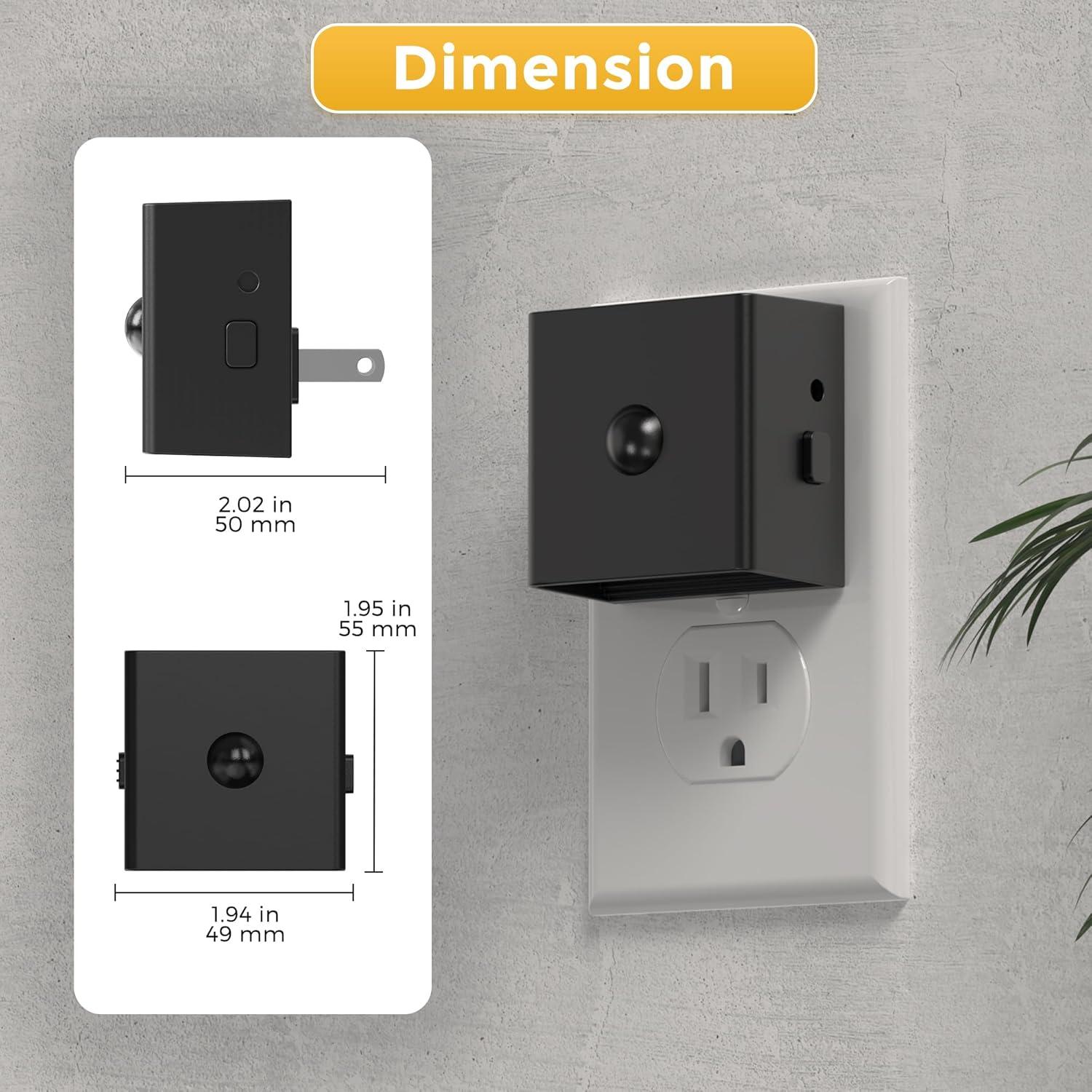imageL LOHAS LED Motion Sensor Night Light4Pack Plug in Night Light with Dusk to Dawn SensorBrightness Adjustable3000K Soft White Nightlight for Bathroom Hallway KitchenSoft White