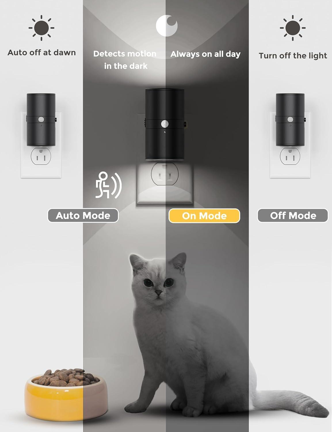 imageL LOHAS LED Night Light Bright Nightlight 5000K Daylight White Light Indoor Plug in for Kids Bedroom Bathroom 4 Pack