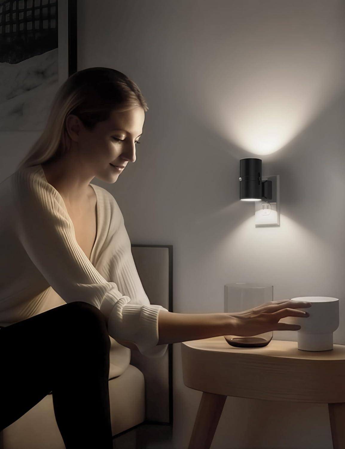 imageL LOHAS LED Night Light Bright Nightlight 5000K Daylight White Light Indoor Plug in for Kids Bedroom Bathroom 4 Pack