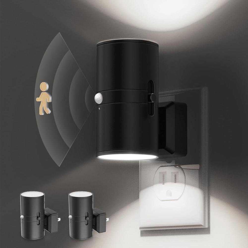 imageL LOHAS LED Night Light Bright Nightlight 5000K Daylight White Light Indoor Plug in for Kids Bedroom Bathroom 4 Pack