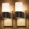 image2 Pack Motion Sensor  2 Pack Light Sensor Night Lights Plug into Wall 0100lm 1W Soft White 3000K Dimmable Night light