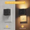 imageL LOHAS LED Motion Sensor Night Light4Pack Plug in Night Light with Dusk to Dawn SensorBrightness Adjustable3000K Soft White Nightlight for Bathroom Hallway KitchenSoft White