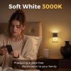 imageL LOHAS LED Motion Sensor Night Light4Pack Plug in Night Light with Dusk to Dawn SensorBrightness Adjustable3000K Soft White Nightlight for Bathroom Hallway KitchenSoft White