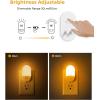 imageL LOHAS LED Night Light Amber Night Lights Plug into Wall LED Nightlight Adjustable Brightness Modern Nightlights for Kids Bathroom Hallway 4 Pack