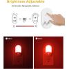 imageL LOHAS LED Red Night Light Plug in Sensor Night Light for Kids Red Nightlight Bright Nightlights for Bathroom Hallway Holiday Christmas Decoration 4 Pack