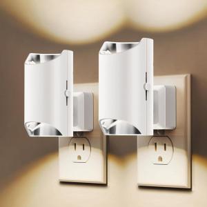 image2 Pack Motion Sensor Night Light ampamp 2 Pack Light Sensor Night Light 3000K Soft White Adjustable Brightness