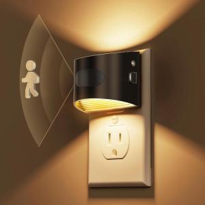 imageL LOHAS LED Motion Sensor Night Light Night Lights Plug into Wall with with Motion Sensor ampamp Dusk to Dawn Sensor Motion Activated LED Night Light 3000K Soft White 4 PackBlack3000K