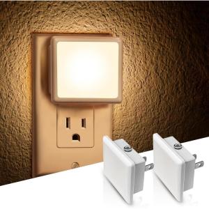imageL LOHAS LED Night Lights Plug into Wall 2 Pack Night Light with Dusk to Dawn Sensor 3000K Soft White NonDim Ideal for Bathroom Night Light Hallway Kitchen