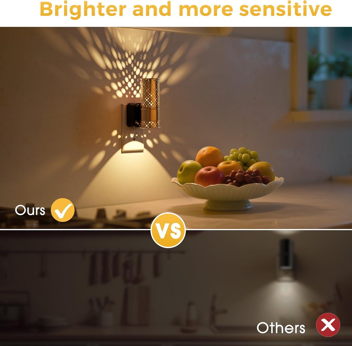 imageL LOHAS LED Night Light Dimmable Night Lights Plug into Wall Vintage Nightlight with Light Sensor Soft White 0100LM Plug in Aesthetic Night Light for Adults Bathroom Hallway Gift 1 Pack2