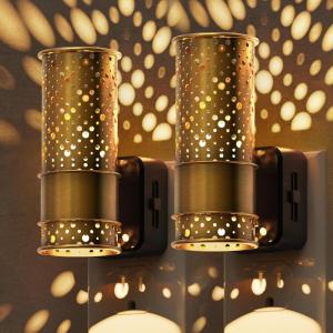 imageL LOHAS LED Night Light Dimmable Night Lights Plug into Wall Vintage Nightlight with Light Sensor Soft White 0100LM Plug in Aesthetic Night Light for Adults Bathroom Hallway Gift 1 Pack2