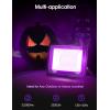 imageL LOHAS LED Purple Halloween Flood Light Outdoor   50W Plug in Flood Light IP66 Waterproof Halloween Decorations 2300lm Outdoor Lights for Yard Garage Party UL Listed 2 PackOrangePurple