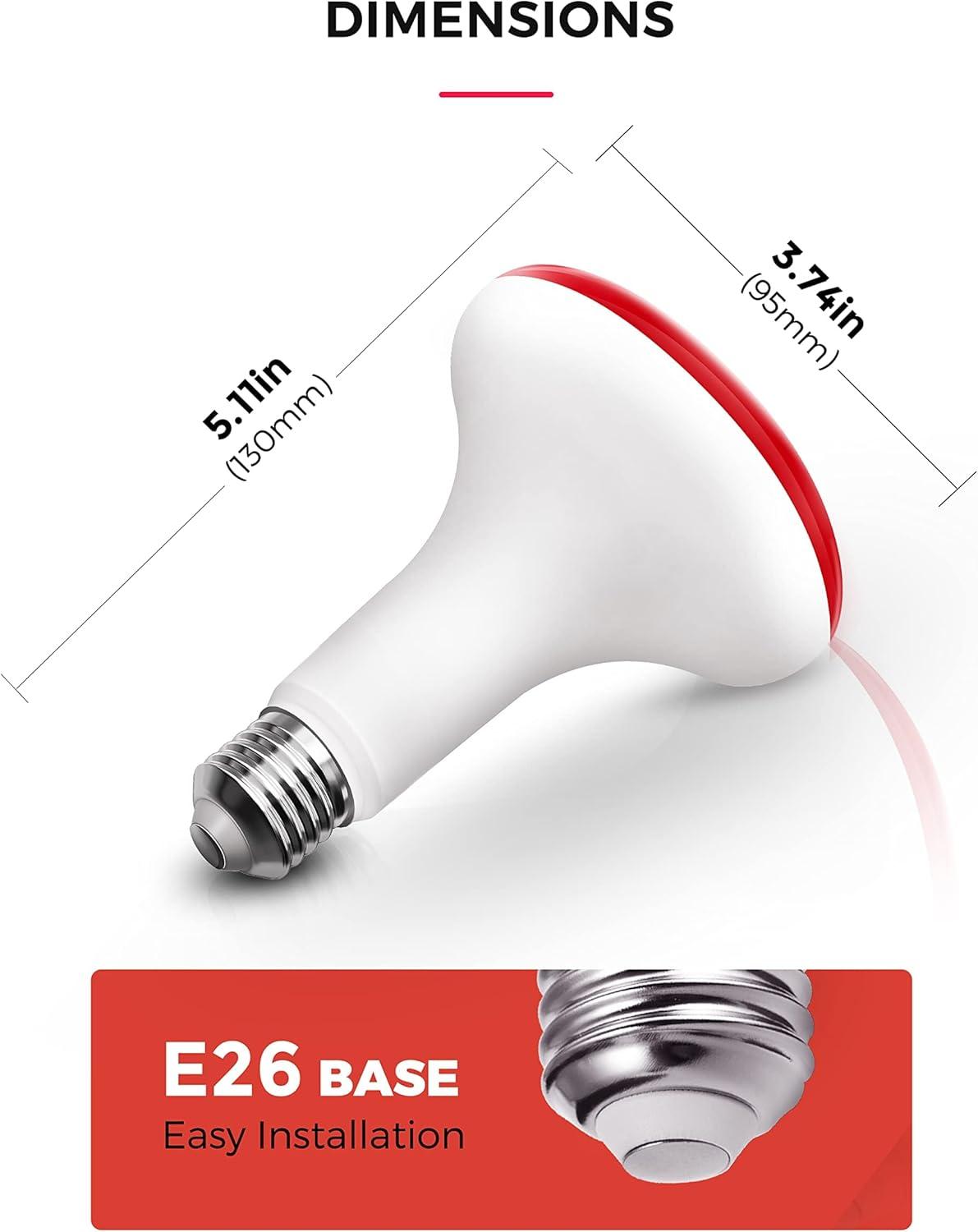 imageChristmas Red Green LED Light Bulbs BR30 Bulbs2PackA19 Bulbs4Pack