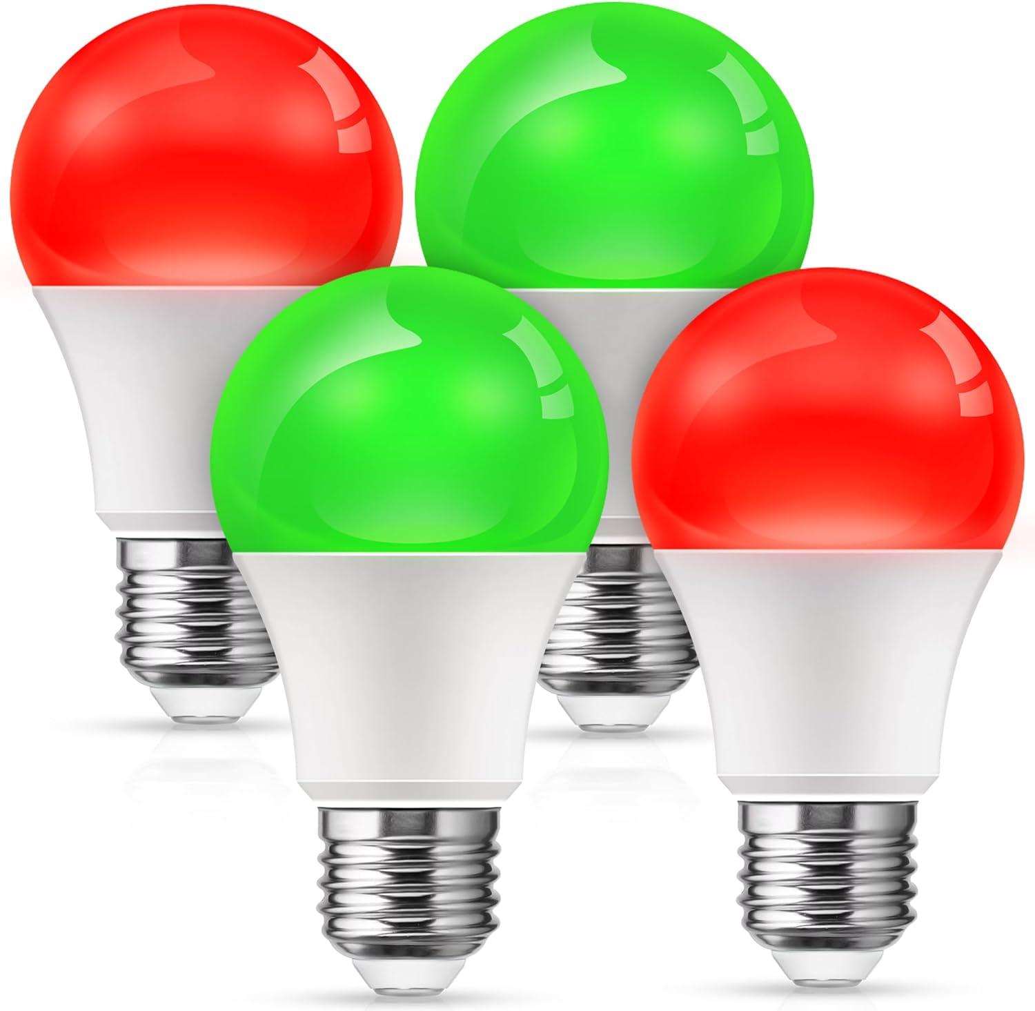 imageChristmas Red Green LED Light Bulbs BR30 Bulbs2PackA19 Bulbs4Pack