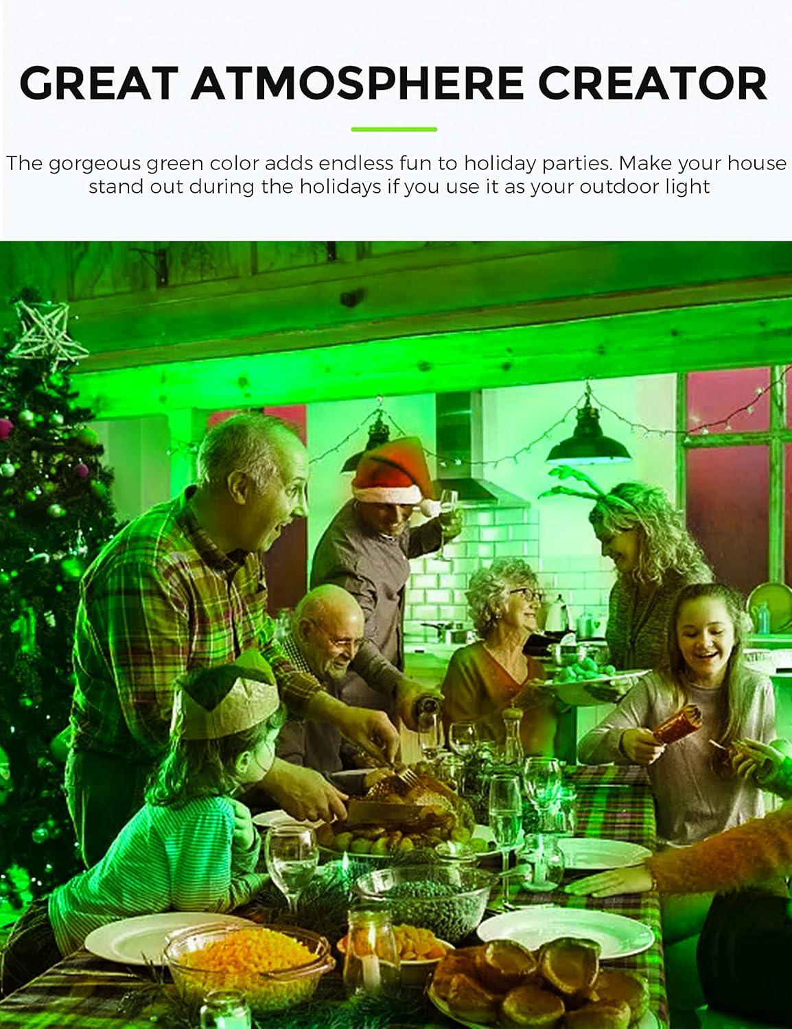 imageChristmas Red Green Light Bulbs outdoor with Dusk to Dawn Sensor