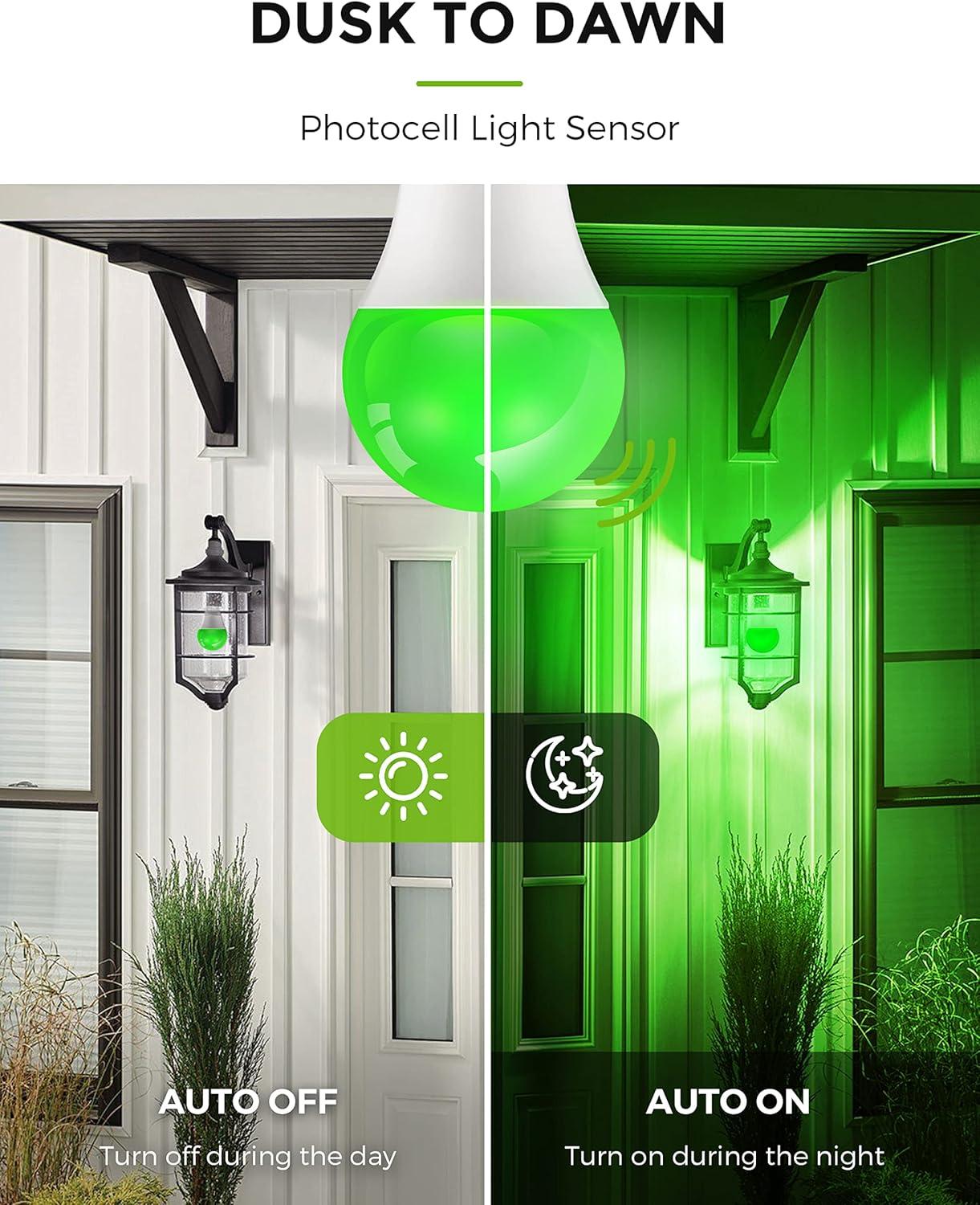 imageChristmas Red Green Light Bulbs outdoor with Dusk to Dawn Sensor