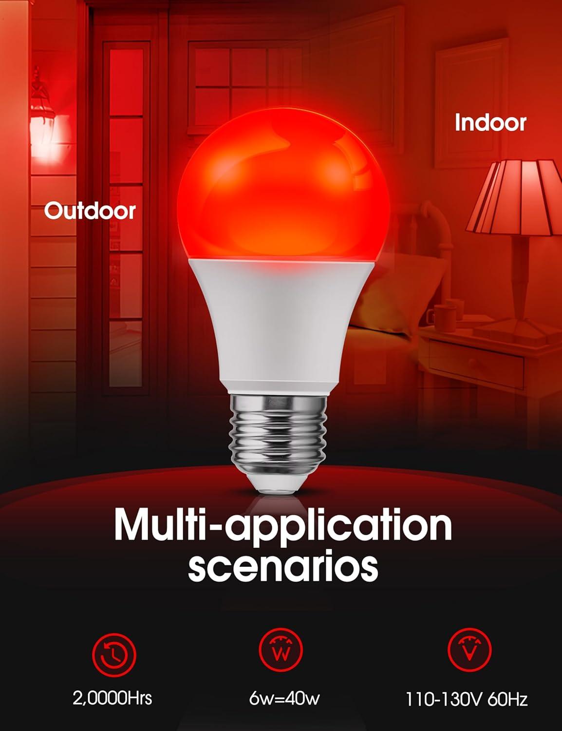 imageChristmas Red Green Light Bulbs outdoor with Dusk to Dawn Sensor