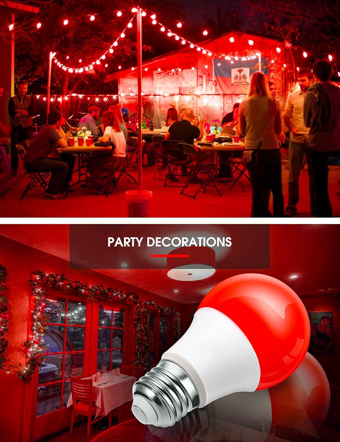 imageChristmas Red Green Light Bulbs outdoor with Dusk to Dawn Sensor