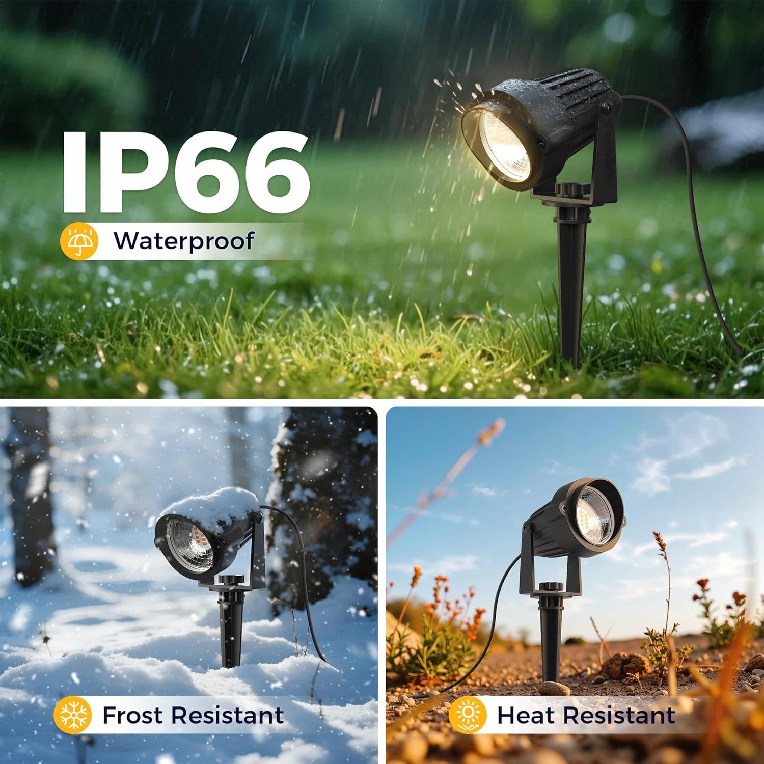 imageHalloween Orange and Purple Spotlights Outdoor3000K Landscape Spotlight Outdoor 2Pack