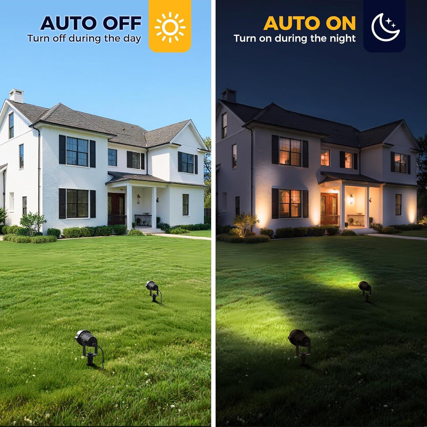 imageHalloween Orange and Purple Spotlights Outdoor3000K Landscape Spotlight Outdoor 2Pack