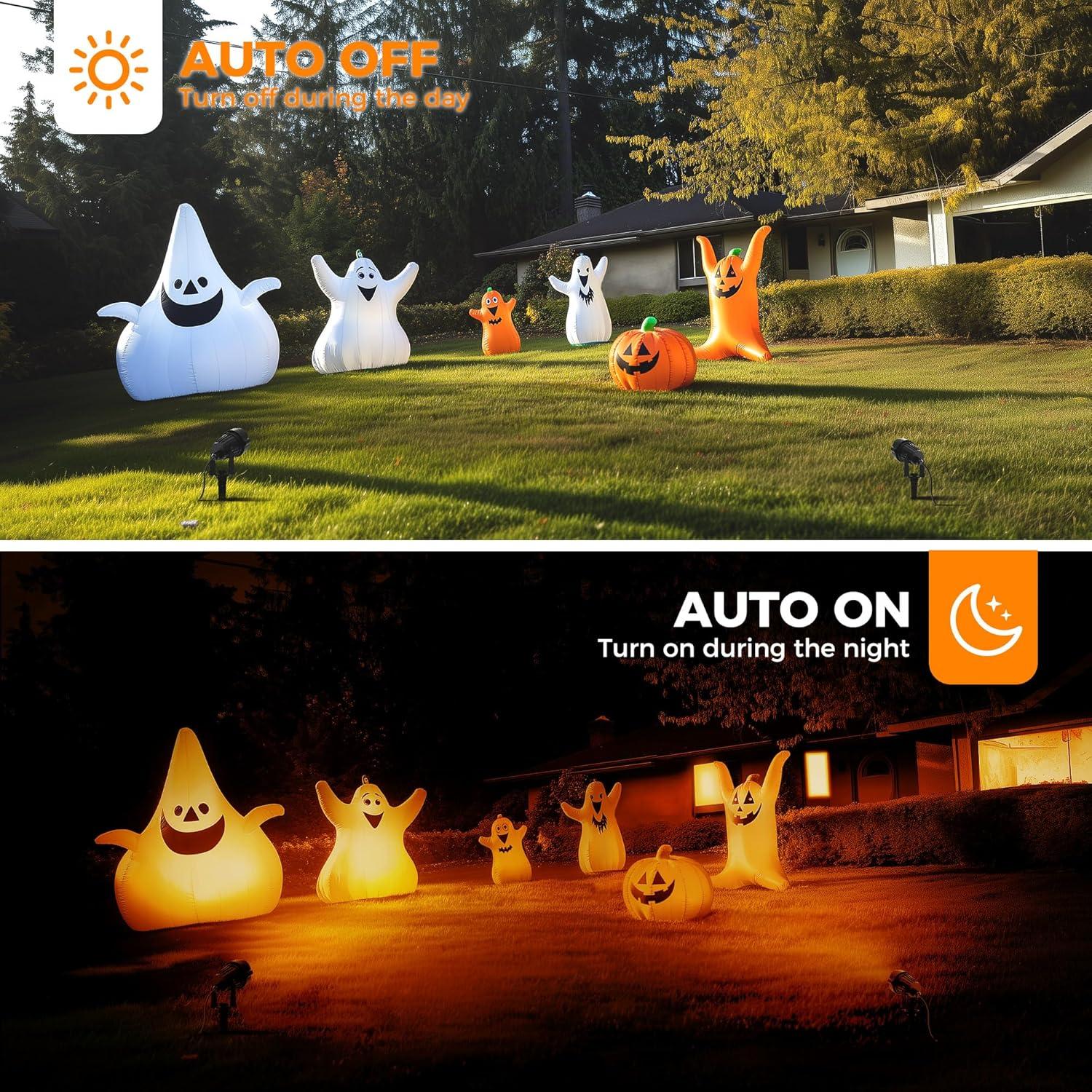 imageL LOHAS LED Orange and Purple Halloween Flood LightOrange and Purple Spotlights