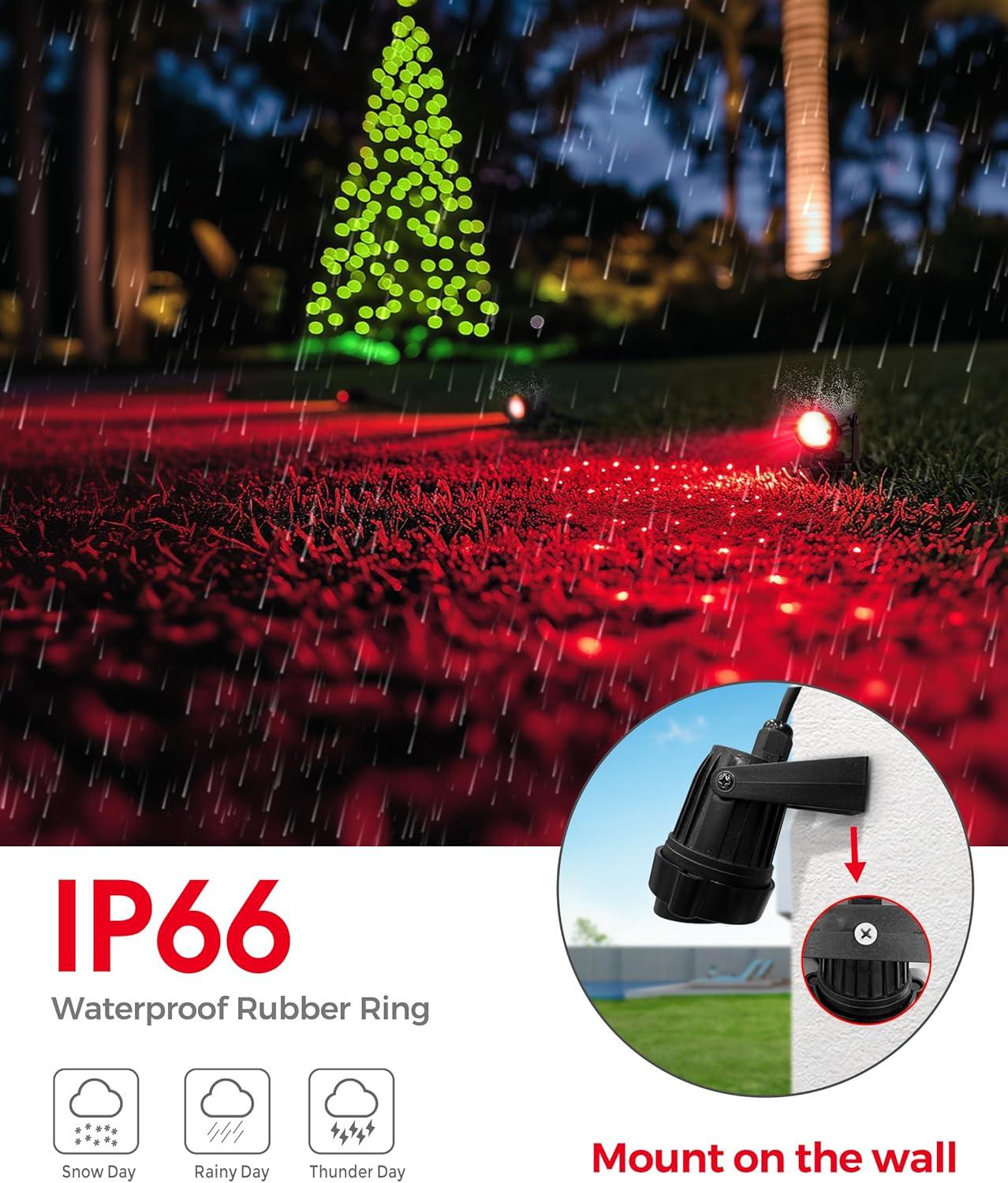 imageLOHAS 10W Dusk to Dawn Outdoor Lighting Auto OnOff 3000K Landscape Outdoor Spotlight IP66 Waterproof Spot Lights for Yard Garden House Pathway Plant2 PackRed