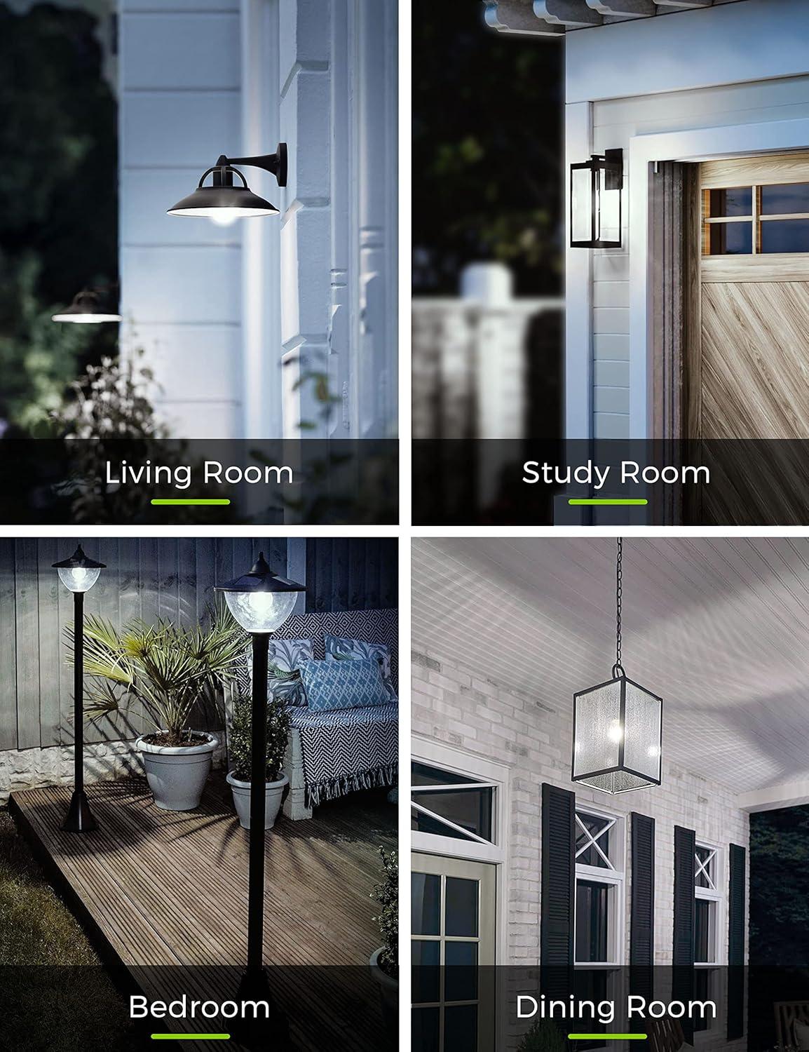 imageLOHAS Dusk to Dawn Sensor Light Bulb 40W Equivalent Smart Sensor LED Bulb 6W Auto OnOff Outdoor Light Bulbs Daylight 5000K A19 LED Bulb E26 Base 500LM Bright Light Bulb for Garage Porch 6 Pack