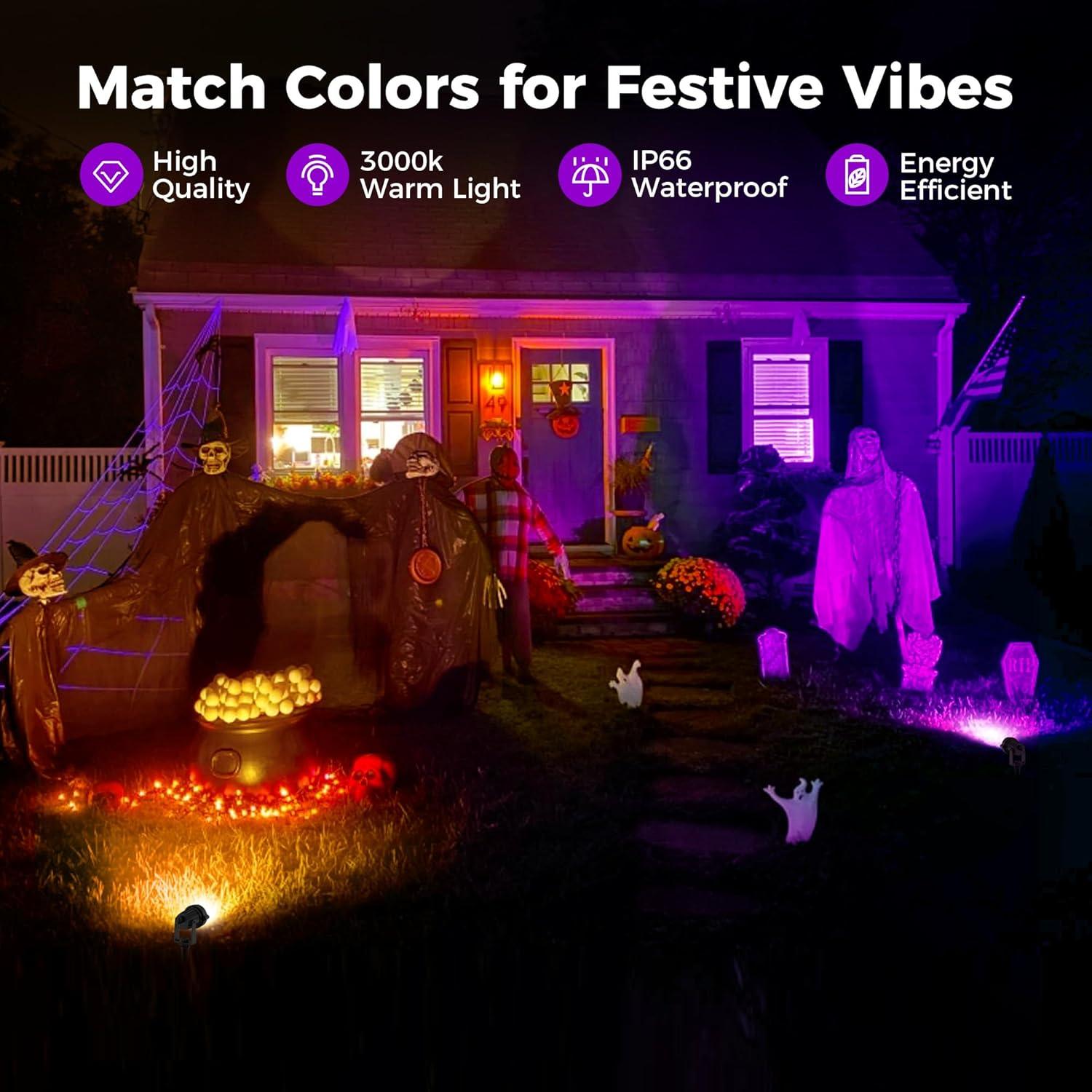 imageLOHAS Purple Spotlight 2Pack  Camping String Lights