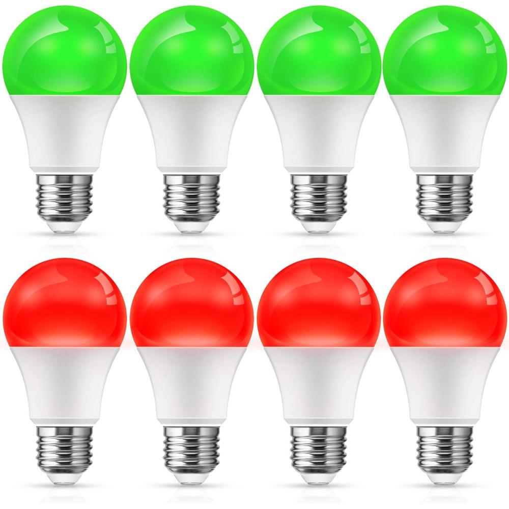 imageChristmas Red Green Light Bulbs outdoor with Dusk to Dawn Sensor