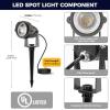 imageL LOHAS LED 5W Low Voltage Landscape Lighting 12V 24V Outdoor Spot Lights with Connectors IP66 Waterproof 3000K Warm White Plug in Spotlights for Yard Garden Pathway House 6 PackBlack
