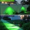imageLOHAS 10W Dusk to Dawn Outdoor Lighting Auto OnOff 3000K Landscape Outdoor Spotlight IP66 Waterproof Spot Lights for Yard Garden House Pathway Plant2 PackGreen