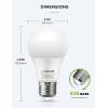 imageLOHAS Dusk to Dawn Sensor Light Bulb 40W Equivalent Smart Sensor LED Bulb 6W Auto OnOff Outdoor Light Bulbs Daylight 5000K A19 LED Bulb E26 Base 500LM Bright Light Bulb for Garage Porch 6 Pack