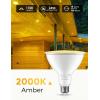 imageLOHAS Yellow Bug Light Bulbs Outdoor 4 Pack 2000K NonAttracting NonDimmable Amber Porch Lights E26 Base for Patio Backyard Party