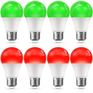 imageChristmas Red Green Light Bulbs outdoor with Dusk to Dawn Sensor