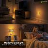 imageL LOHAS LED Night Lights Plug into Wall 2 Pack Modern Night Light with Dusk to Dawn Sensor Dimmable Plug in Night Light Adjustable Brightness 5000K White for Bedroom Bathroom HallwayAmberWhite