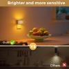 imageL LOHAS LED Night Lights Plug into Wall 2 Pack Modern Night Light with Dusk to Dawn Sensor Dimmable Plug in Night Light Adjustable Brightness 5000K White for Bedroom Bathroom HallwayAmberWhite