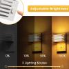 imageL LOHAS LED Night Lights Plug into Wall 2 Pack Modern Night Light with Dusk to Dawn Sensor Dimmable Plug in Night Light Adjustable Brightness 5000K White for Bedroom Bathroom HallwayAmberWhite