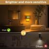 imageL LOHAS LED Night Lights Plug into Wall 2 Pack Modern Night Light with Dusk to Dawn Sensor Dimmable Plug in Night Light Adjustable Brightness 5000K White for Bedroom Bathroom HallwayAmber