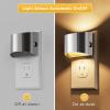 imageL LOHAS LED Night Lights Plug into Wall Dimmable Night Light with 3 Level Brightness 3000K Soft White 2 Pack Cement Gray HousingGreySoft White