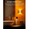 imageL LOHAS LED Night Lights Plug into Wall Dimmable Night Light with 3 Level Brightness 3000K Soft White 2 Pack Cement Gray HousingWhiteAmber