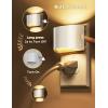 imageL LOHAS LED Night Lights Plug into Wall Dimmable Night Light with 3 Level Brightness 3000K Soft White 2 Pack Cement Gray HousingWhiteSoft White