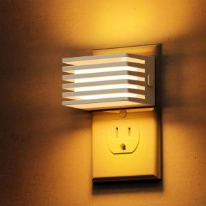 imageL LOHAS LED Night Lights Plug into Wall 2 Pack Modern Night Light with Dusk to Dawn Sensor Dimmable Plug in Night Light Adjustable Brightness 5000K White for Bedroom Bathroom HallwayAmberWhite