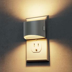imageL LOHAS LED Night Lights Plug into Wall Dimmable Night Light with 3 Level Brightness 3000K Soft White 2 Pack Cement Gray HousingCement GraySoft White