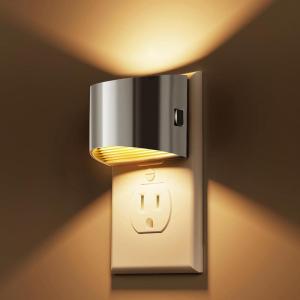 imageL LOHAS LED Night Lights Plug into Wall Dimmable Night Light with 3 Level Brightness 3000K Soft White 2 Pack Cement Gray HousingGreySoft White