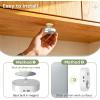 imageL LOHAS LED 3Pack Rechargeable Motion Sensor LED Puck Lights StickOn Wireless Under Cabinet Lighting with Remote Adjustable Brightness Dimmable Under Counter Lights for Drawer Kitchen WhiteWhite