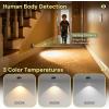 imageL LOHAS LED 3Pack Rechargeable Motion Sensor LED Puck Lights StickOn Wireless Under Cabinet Lighting with Remote Adjustable Brightness Dimmable Under Counter Lights for Drawer Kitchen WhiteBlack