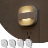 imageL LOHAS LED Night Light Plug in Foldable Night Lights Plug into Wall with Dusk to Dawn Sensor 2 Brightness Level Ideal Nightlight for Bathroom Hallway Kitchen 3000K Soft White 2 PackSoft White