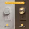 imageL LOHAS LED Night Light Plug in Foldable Night Lights Plug into Wall with Dusk to Dawn Sensor 2 Brightness Level Ideal Nightlight for Bathroom Hallway Kitchen 3000K Soft White 2 PackSoft White